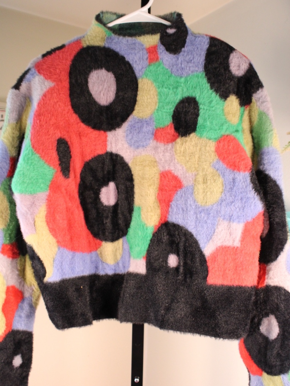 Multicolor Abstract Pattern Cropped Jacket - Picture 3 of 9